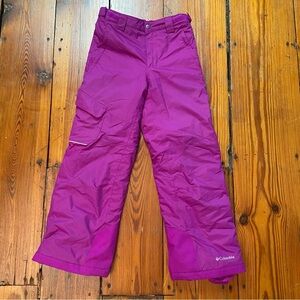 Columbia Omni-Heat Bugaboo Snow Pants Waterproof Insulated Purple Girls Size M